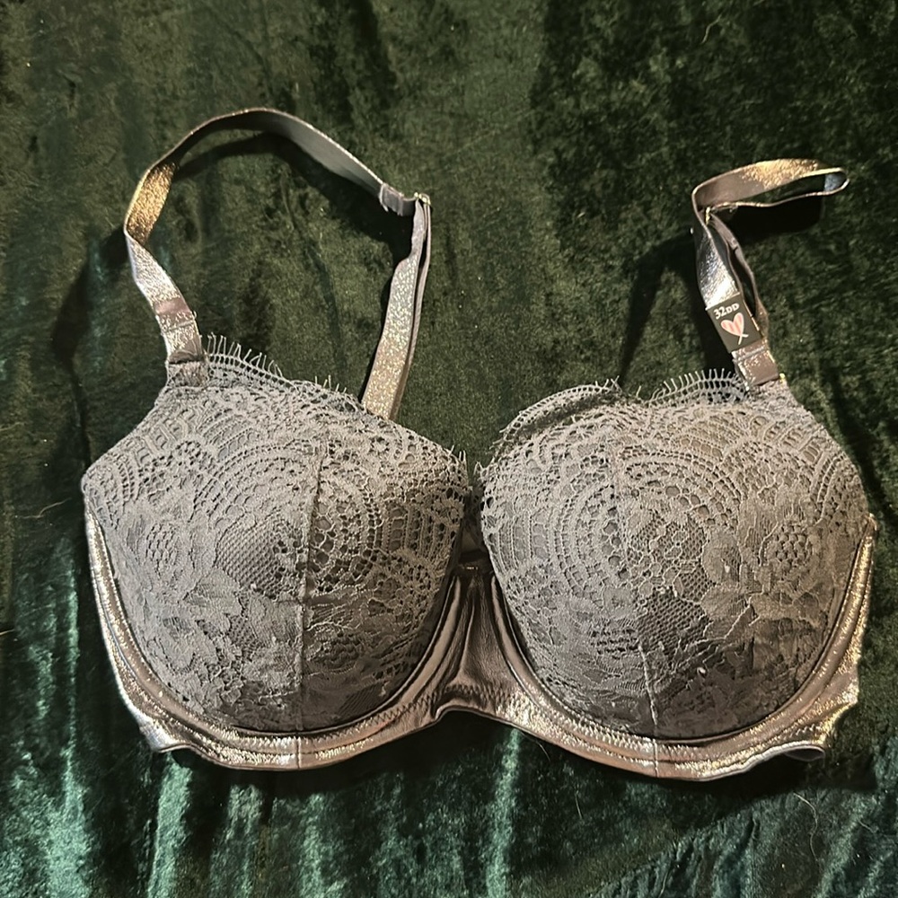 VS Vegan Leather & Lace Bra